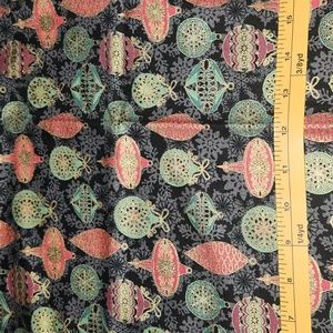 New uncut 100% cotton holiday Christmas ornament fabric 1.5 yards